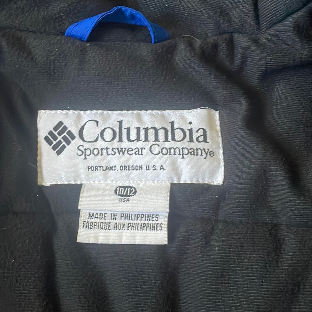 Kids Columbia jacket size 10/12 like new!